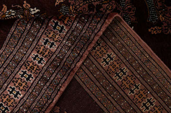4' 1 x 5' 11 Hand Knotted Bokhara Oriental Wool Rug