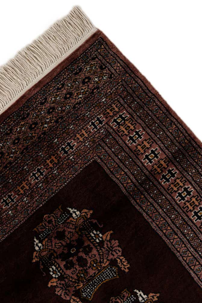 4' 1 x 5' 11 Hand Knotted Bokhara Oriental Wool Rug