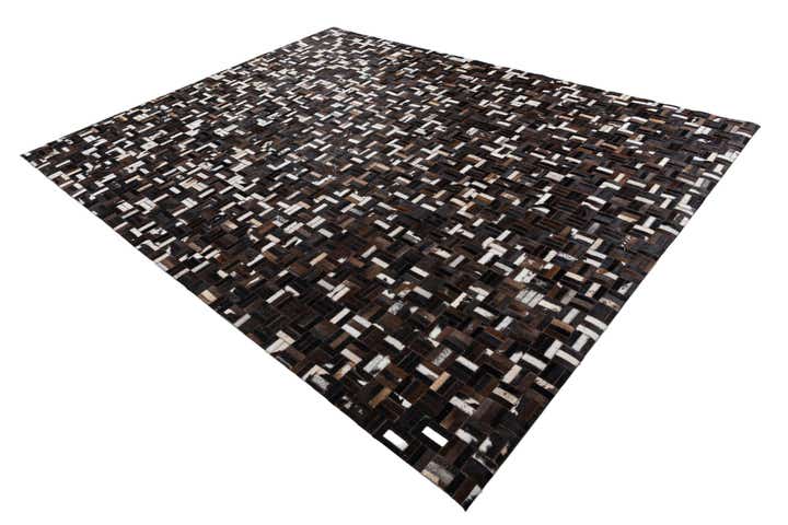 7' 8 x 9' 10 Cowhide Leather Rug
