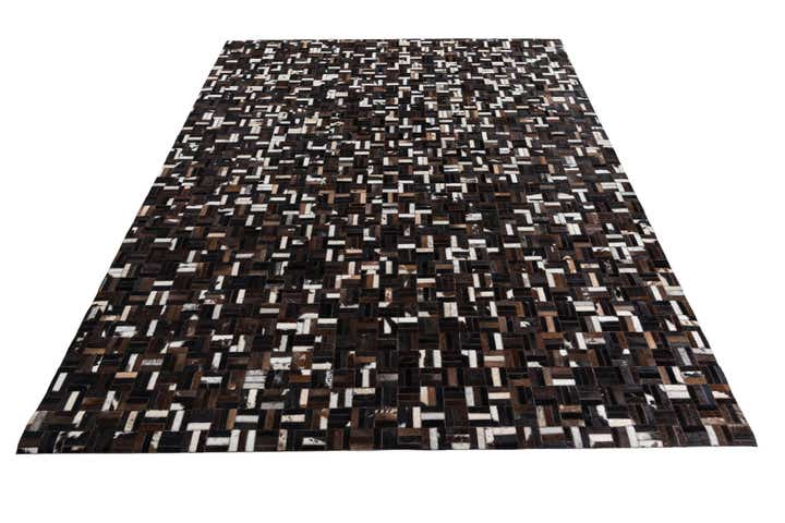 7' 8 x 9' 10 Cowhide Leather Rug