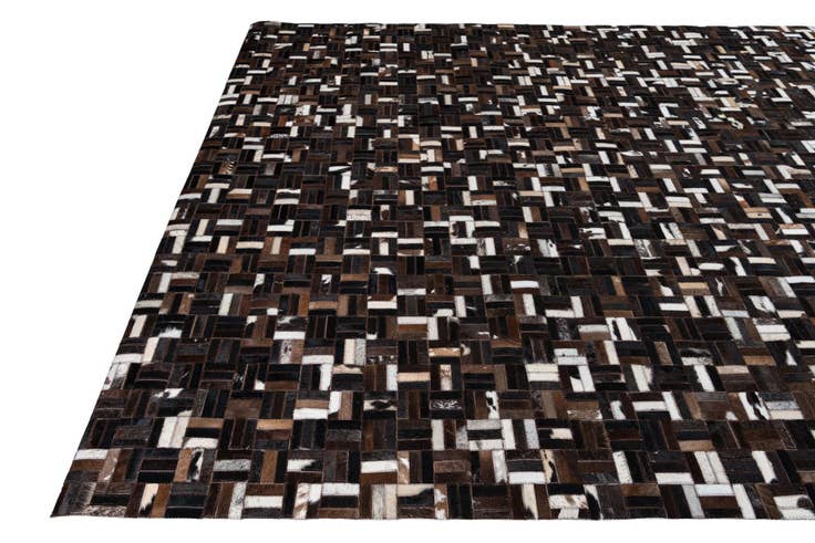 Detail image of 7' 8 x 9' 10 Cowhide Leather Rug