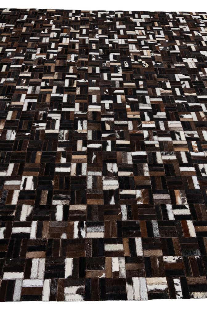 7' 8 x 9' 10 Cowhide Leather Rug