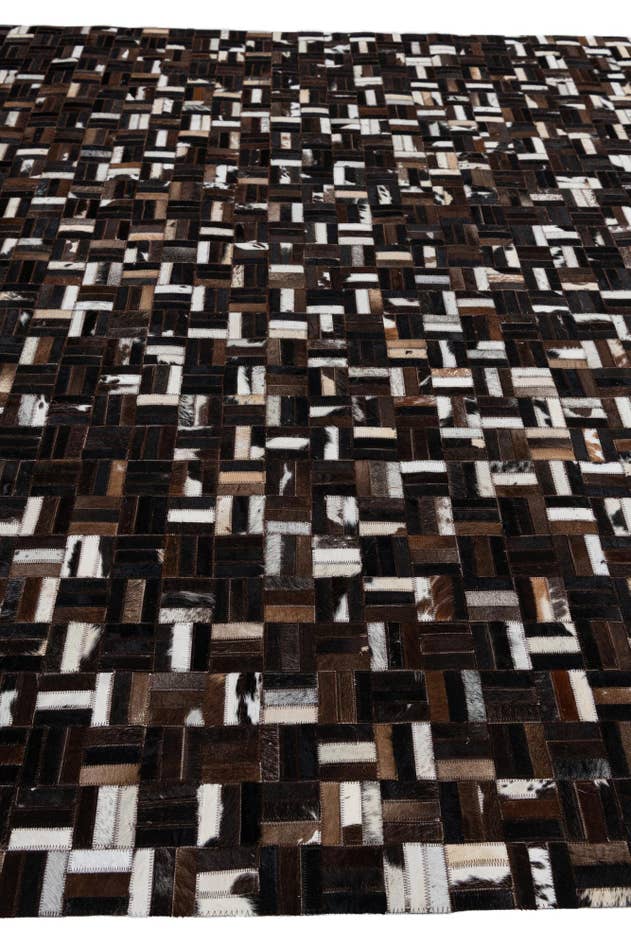 Detail image of 7' 8 x 9' 10 Cowhide Leather Rug