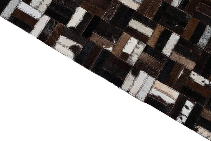 Detail image of 7' 8 x 9' 10 Cowhide Leather Rug