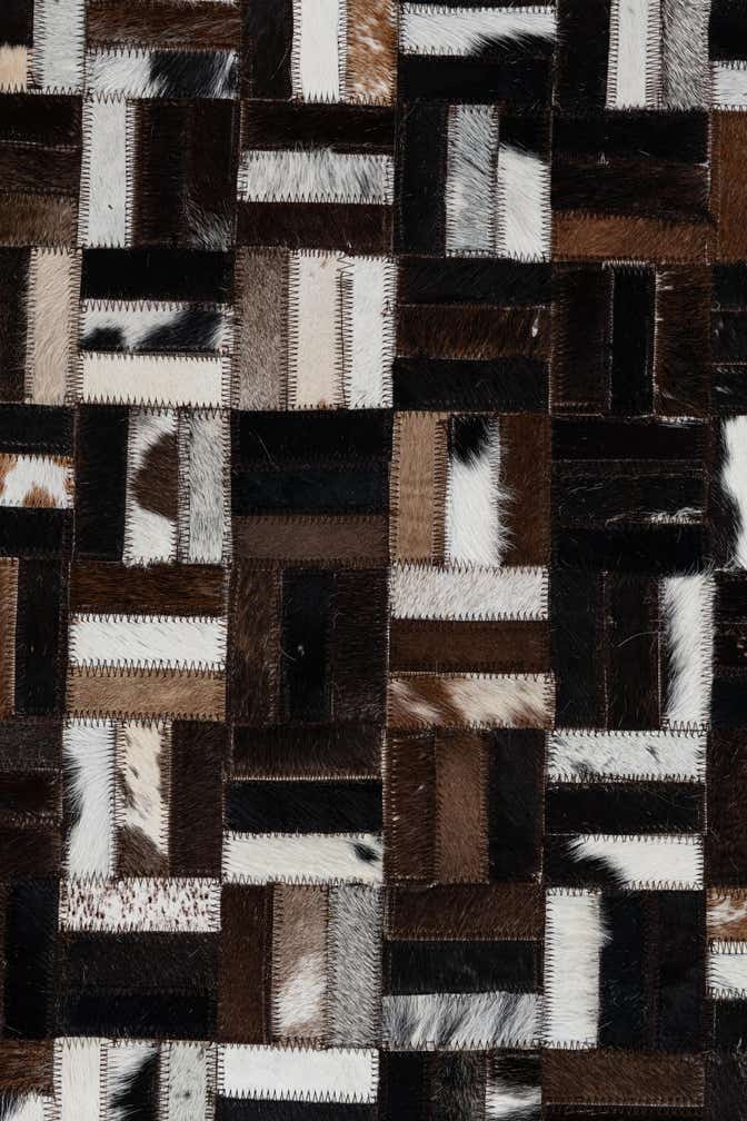 7' 8 x 9' 10 Cowhide Leather Rug