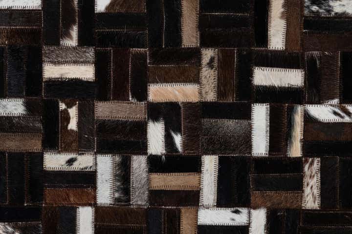 7' 8 x 9' 10 Cowhide Leather Rug