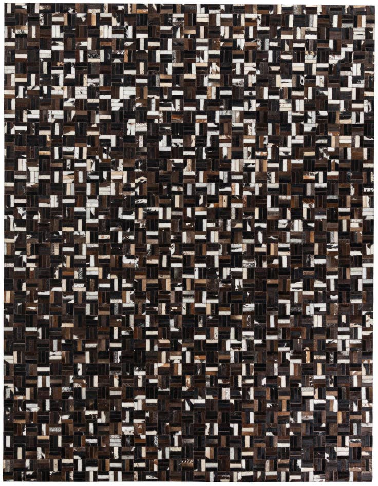 Detail image of 7' 8 x 9' 10 Cowhide Leather Rug