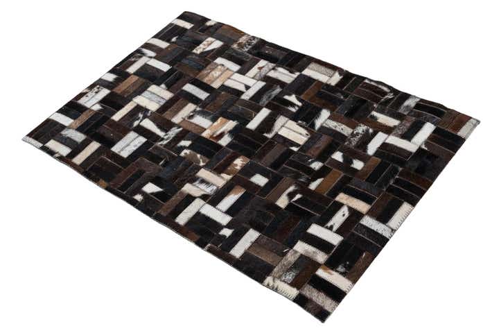 2' 1 x 3' Cowhide Leather Rug