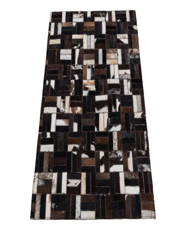 Detail image of 2' 1 x 3' Cowhide Leather Rug