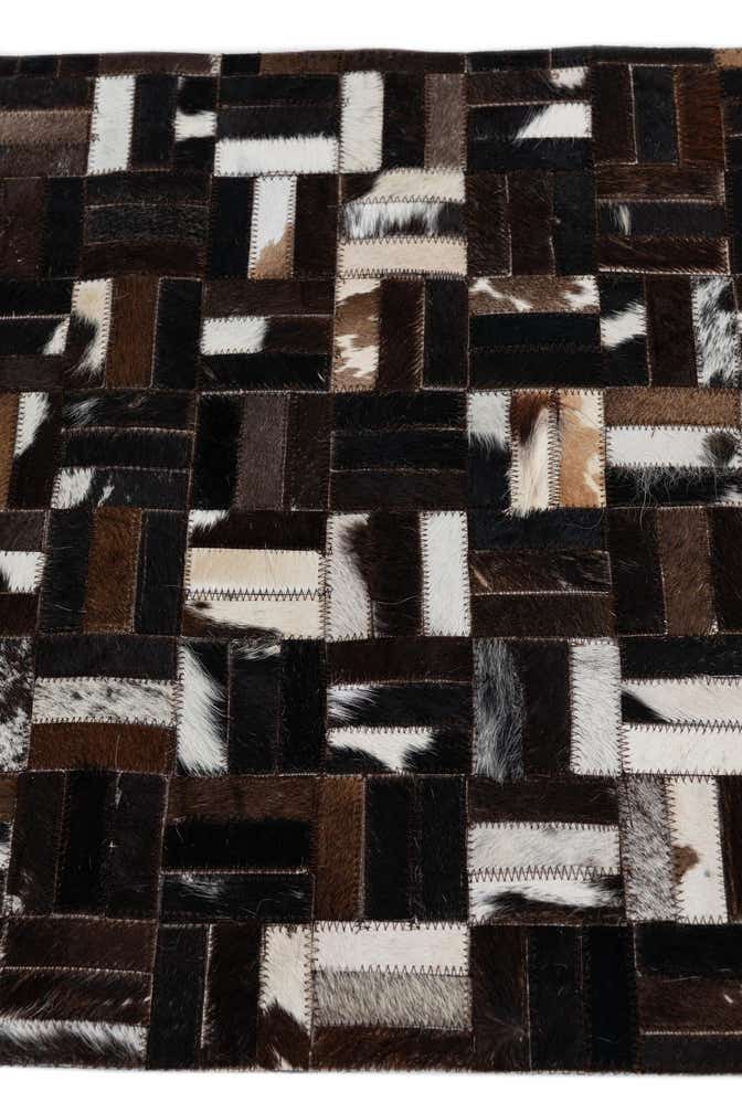 2' 1 x 3' Cowhide Leather Rug