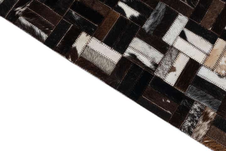 2' 1 x 3' Cowhide Leather Rug
