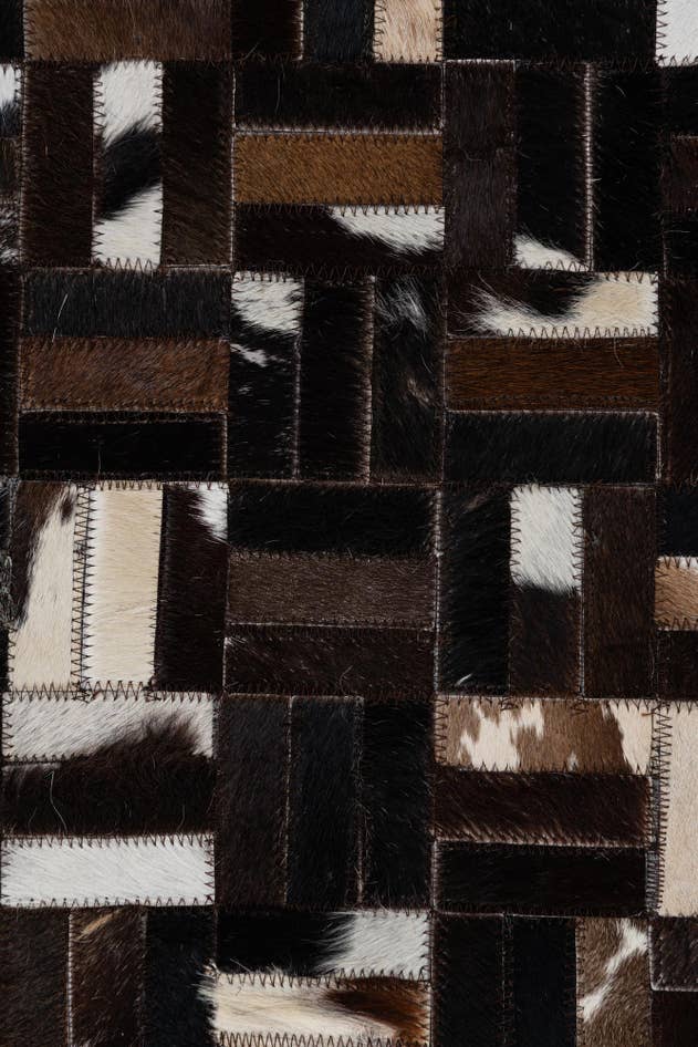 Detail image of 2' 1 x 3' Cowhide Leather Rug