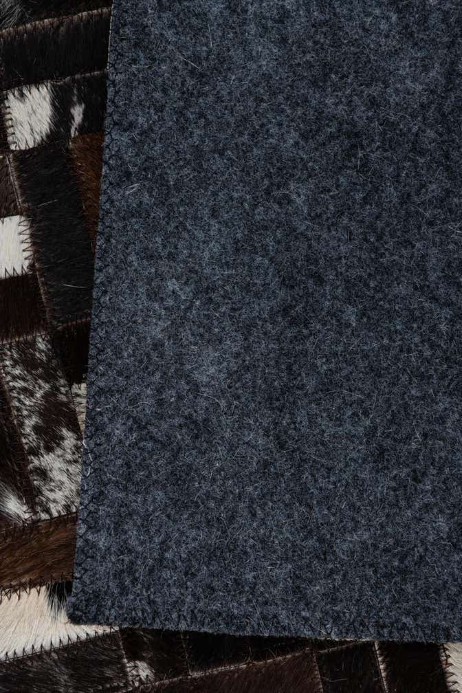 2' 1 x 3' Cowhide Leather Rug