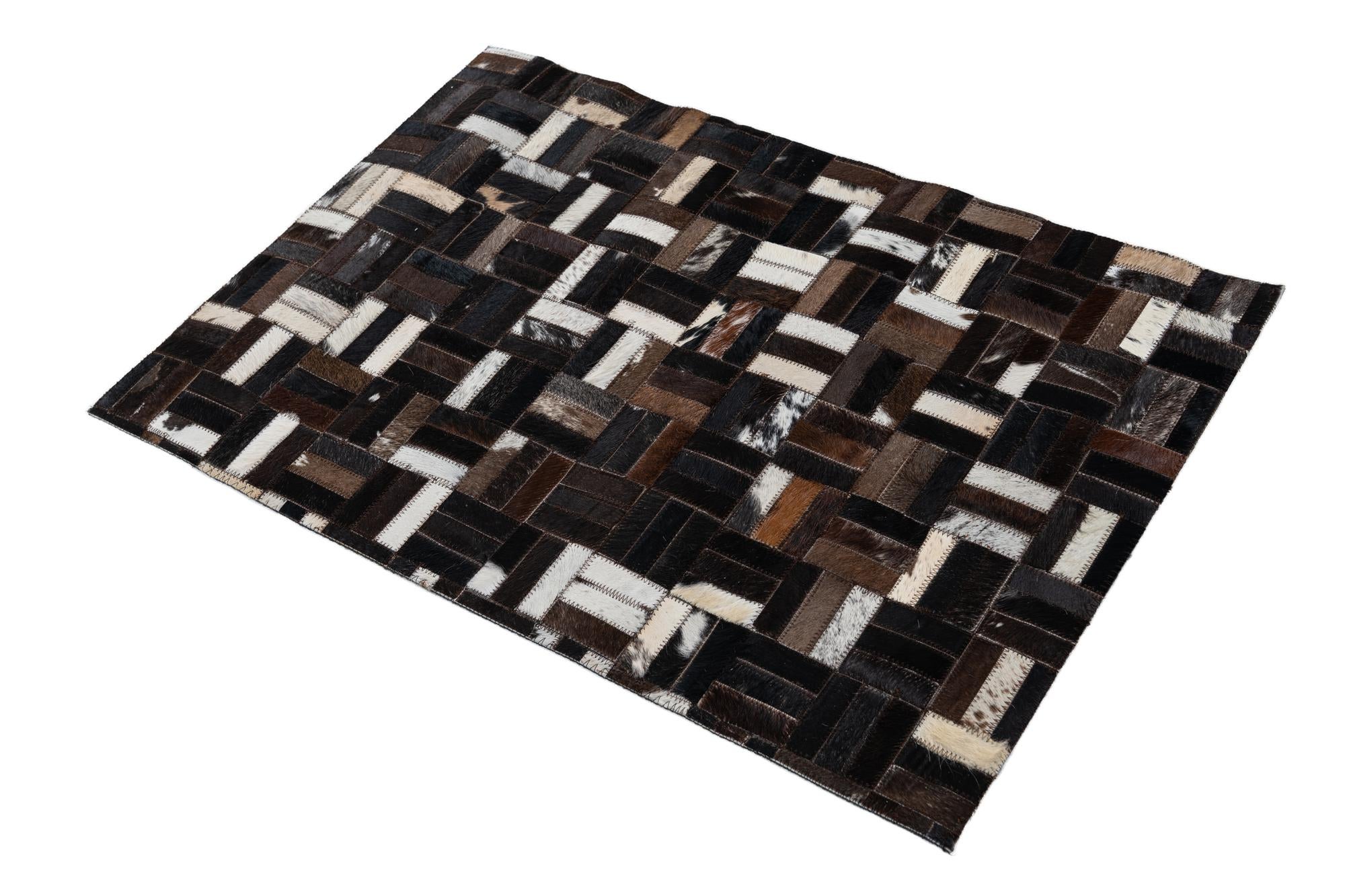 2' x 3' Cowhide Leather Rug