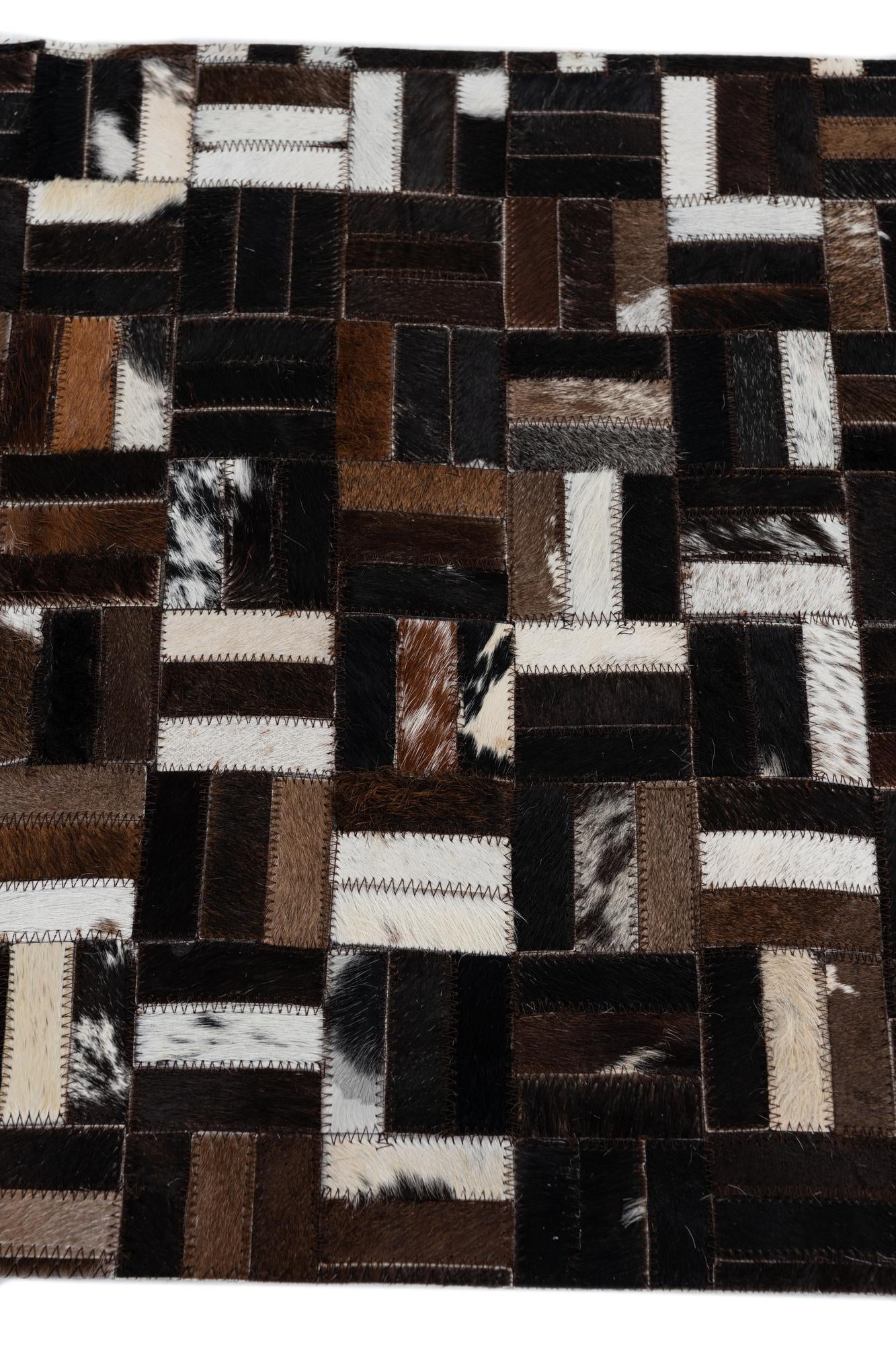 2' x 3' Cowhide Leather Rug