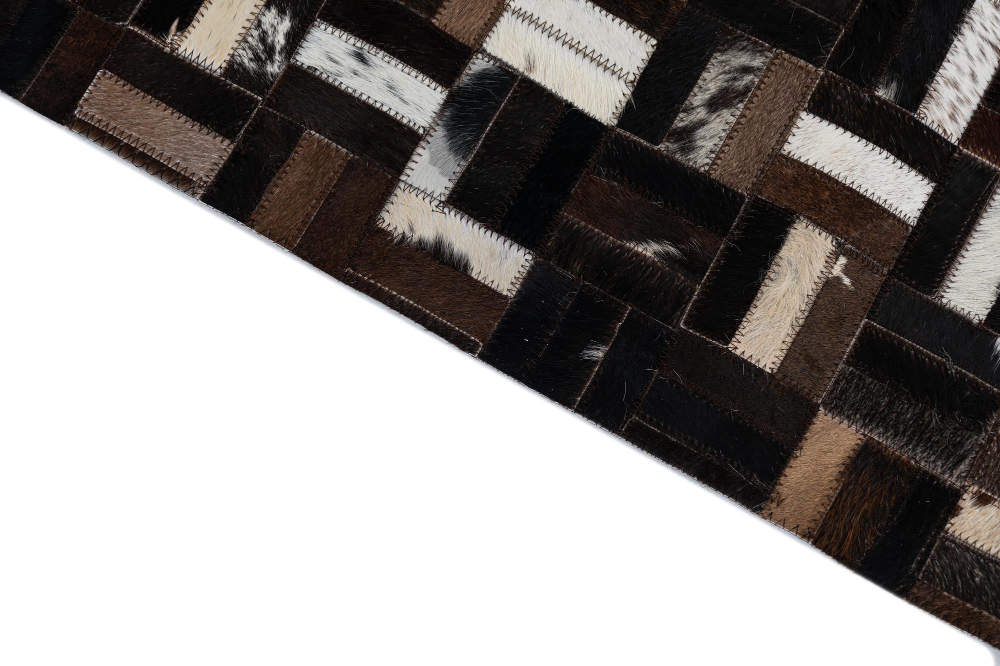 2' x 3' Cowhide Leather Rug
