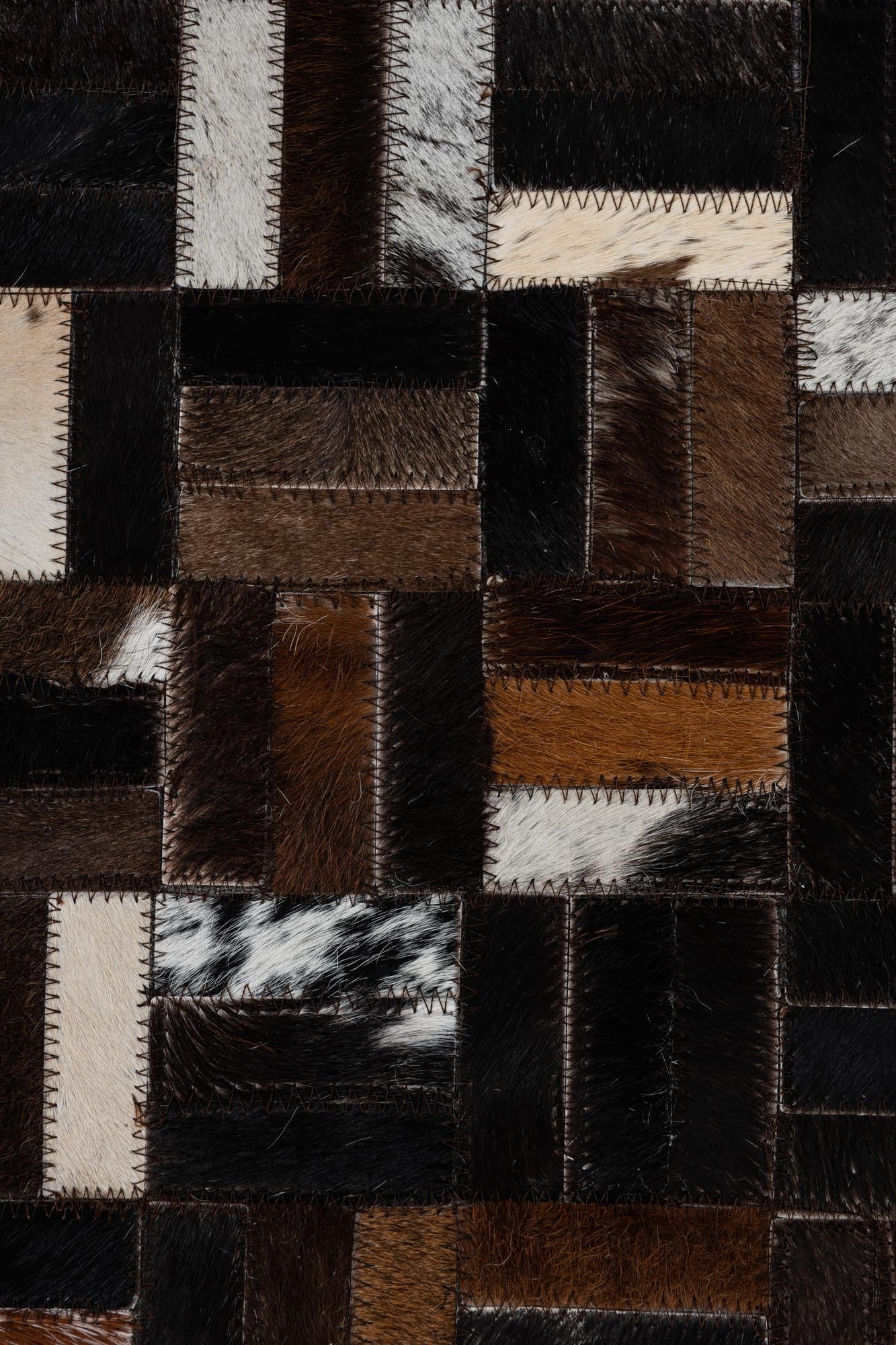 2' x 3' Cowhide Leather Rug