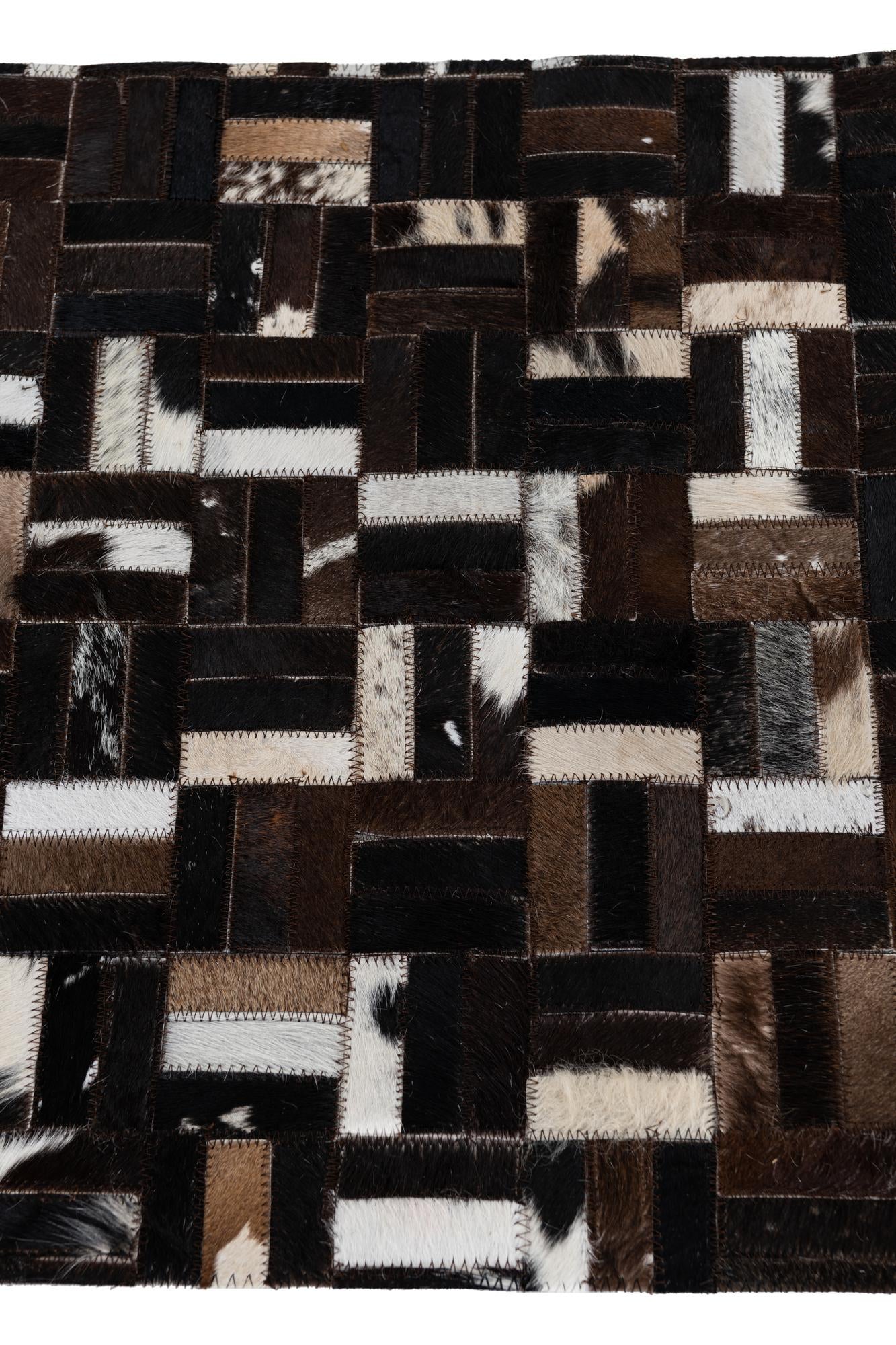 2' x 3' Cowhide Leather Rug