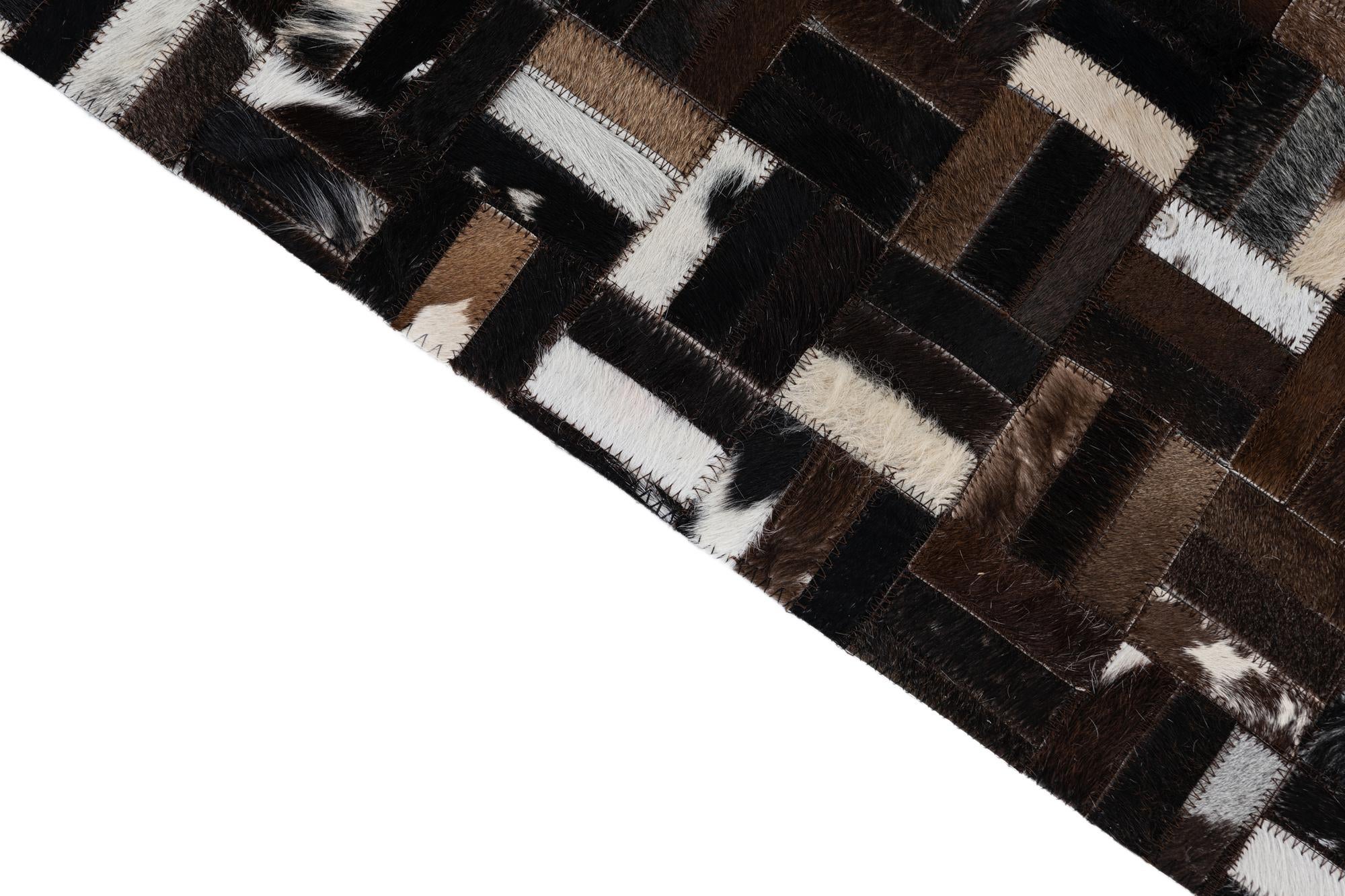 2' x 3' Cowhide Leather Rug