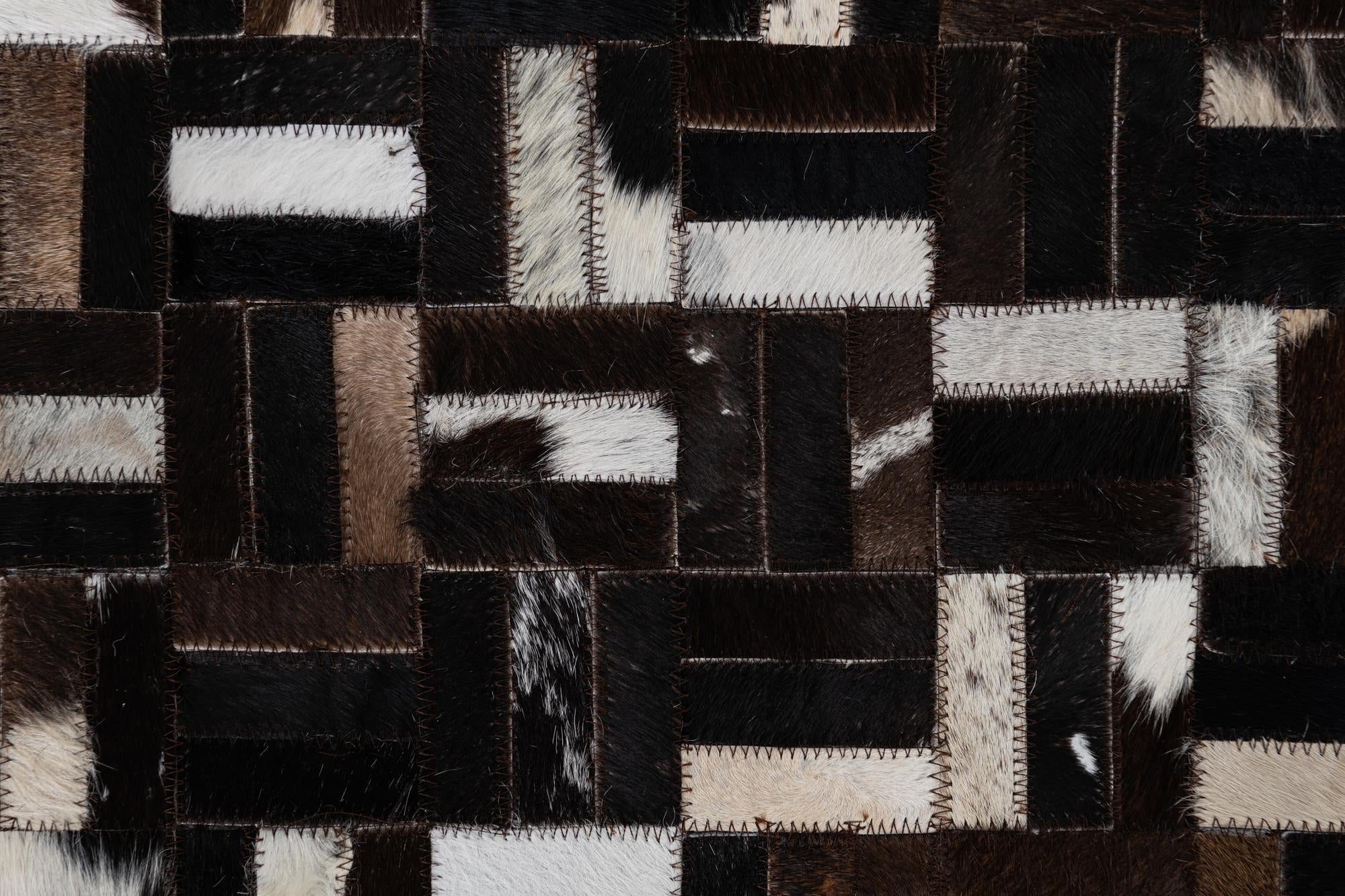 2' x 3' Cowhide Leather Rug