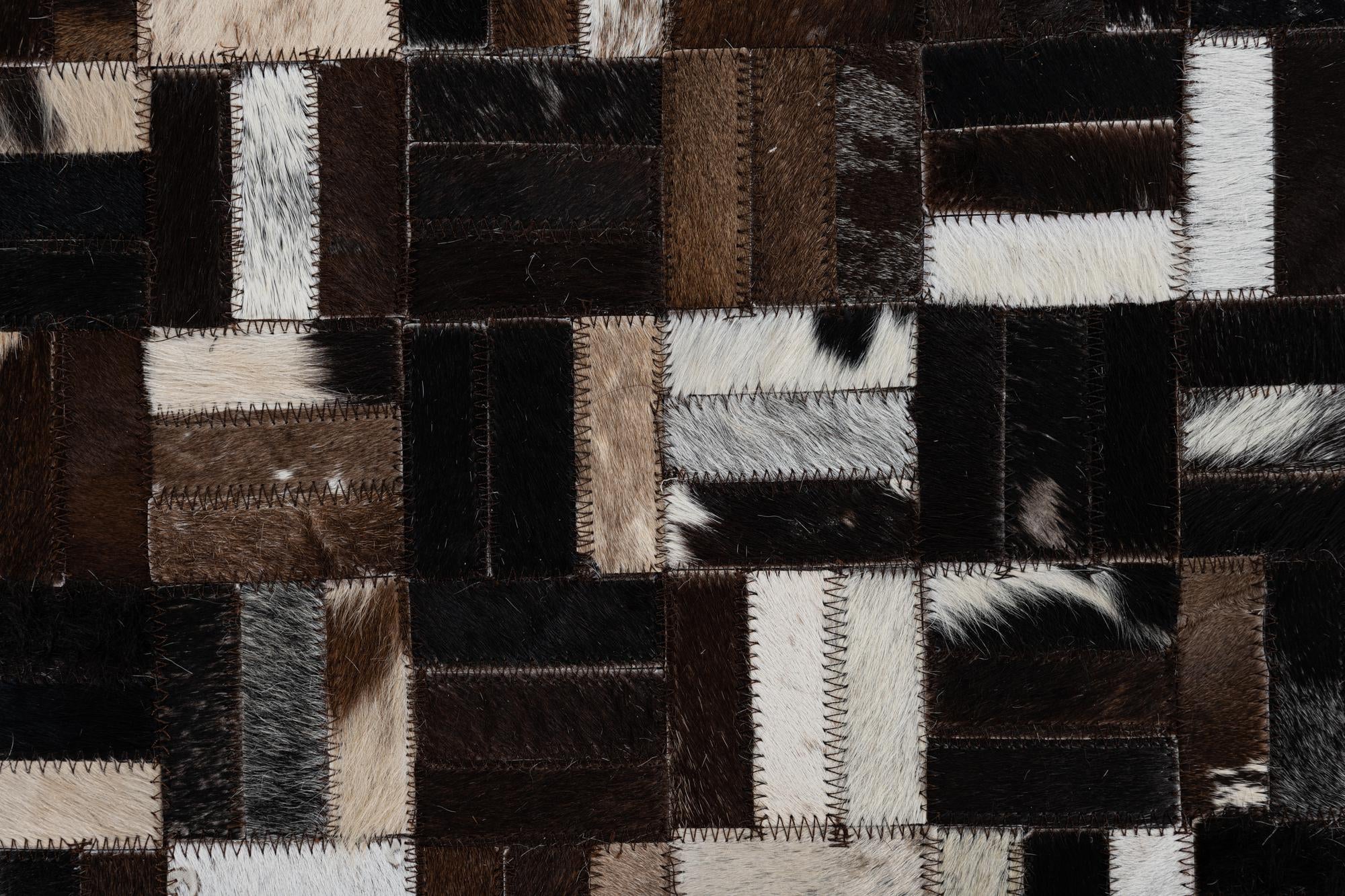 2' x 3' Cowhide Leather Rug