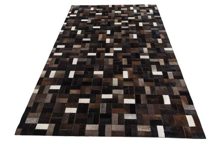 5' x 7' 9 Cowhide Leather Rug