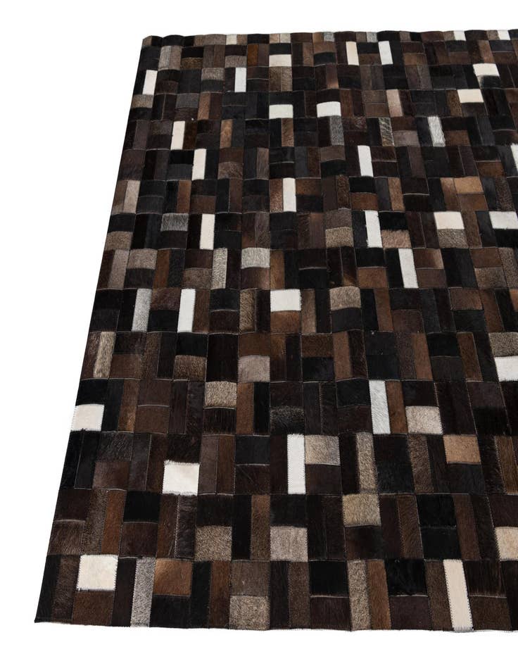 Detail image of 5' x 7' 9 Cowhide Leather Rug