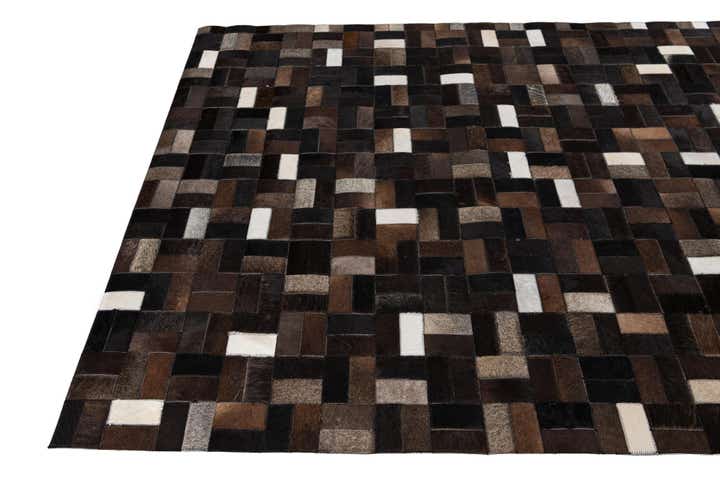 5' x 7' 9 Cowhide Leather Rug