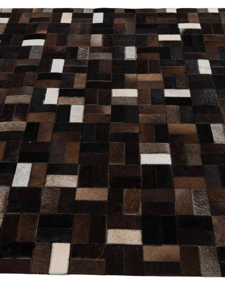 Detail image of 5' x 7' 9 Cowhide Leather Rug