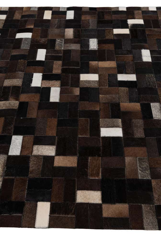 5' x 7' 9 Cowhide Leather Rug