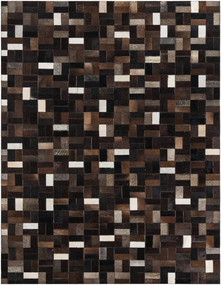 Detail image of 5' x 7' 9 Cowhide Leather Rug