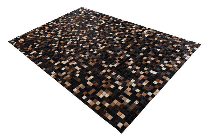 5' x 7' 8 Cowhide Leather Rug