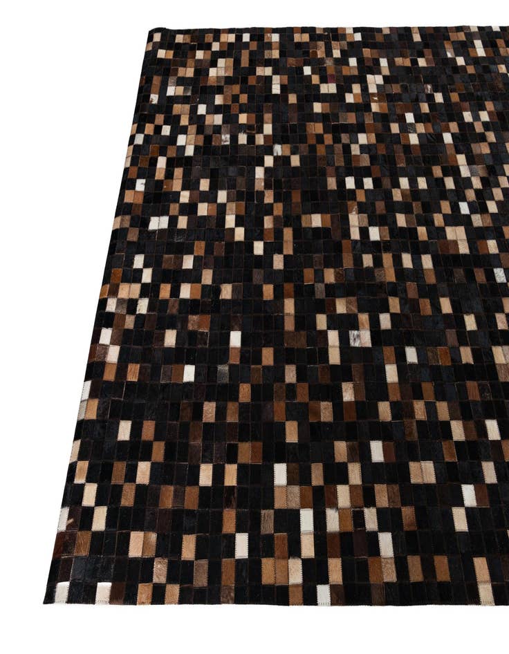 Detail image of 5' x 7' 8 Cowhide Leather Rug