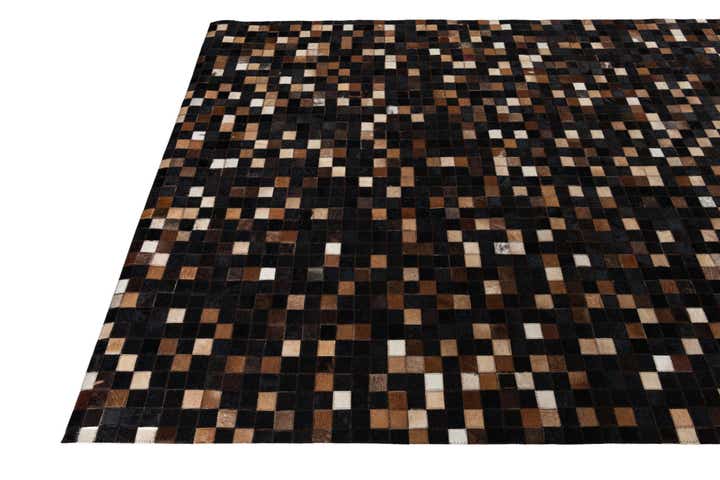 5' x 7' 8 Cowhide Leather Rug