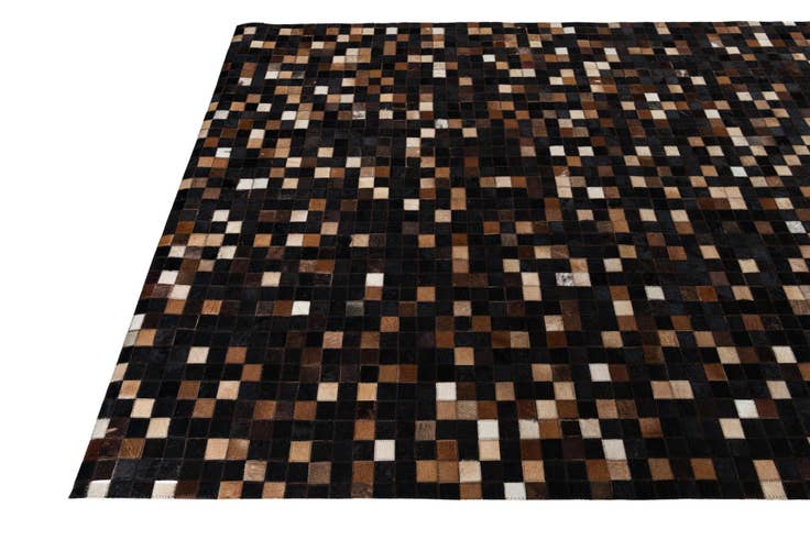 Detail image of 5' x 7' 8 Cowhide Leather Rug