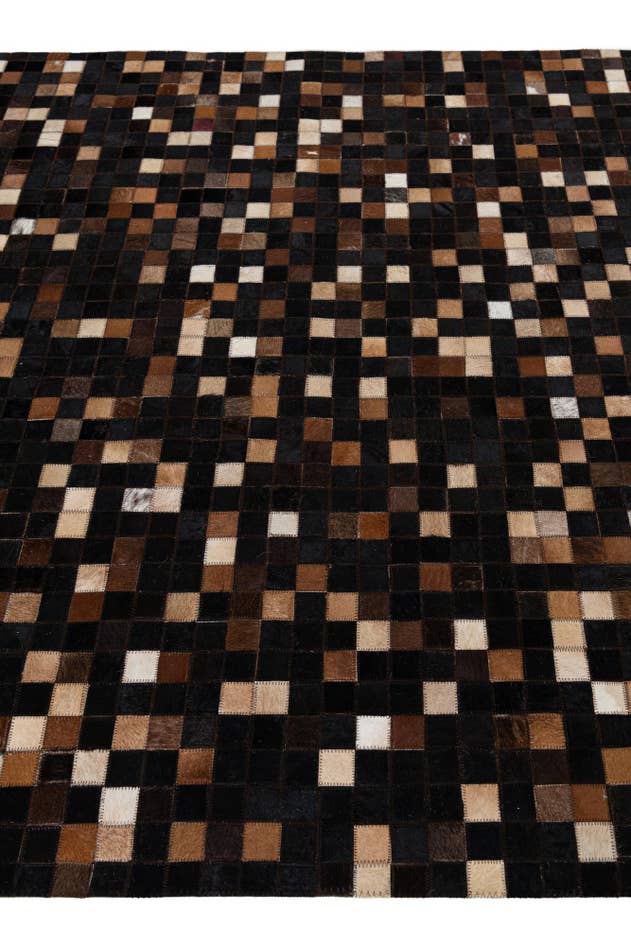 Detail image of 5' x 7' 8 Cowhide Leather Rug
