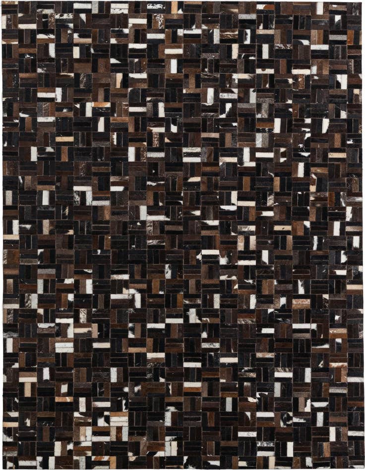 Detail image of 5' x 7' 10 Cowhide Leather Rug
