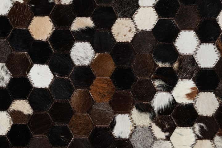 5' x 8' Cowhide Leather Rug