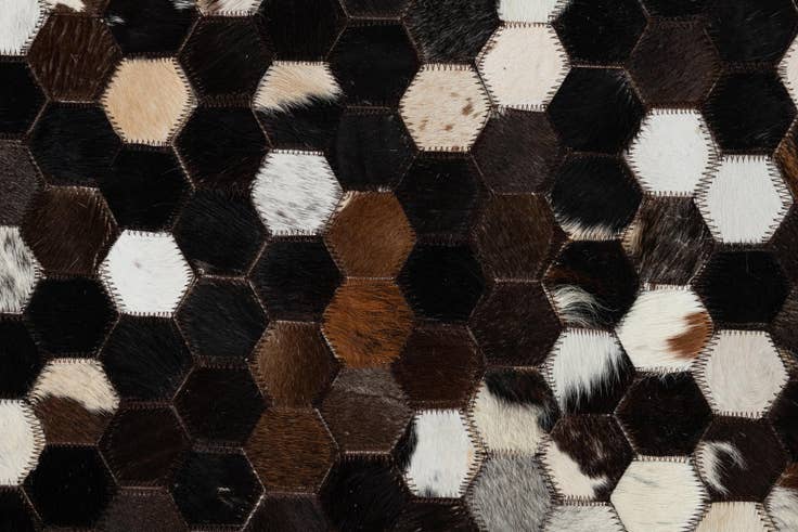 Detail image of 5' x 8' Cowhide Leather Rug