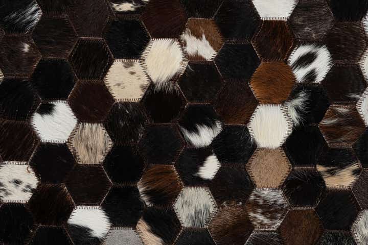 5' x 8' Cowhide Leather Rug