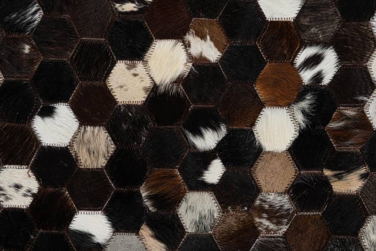 Detail image of 5' x 8' Cowhide Leather Rug