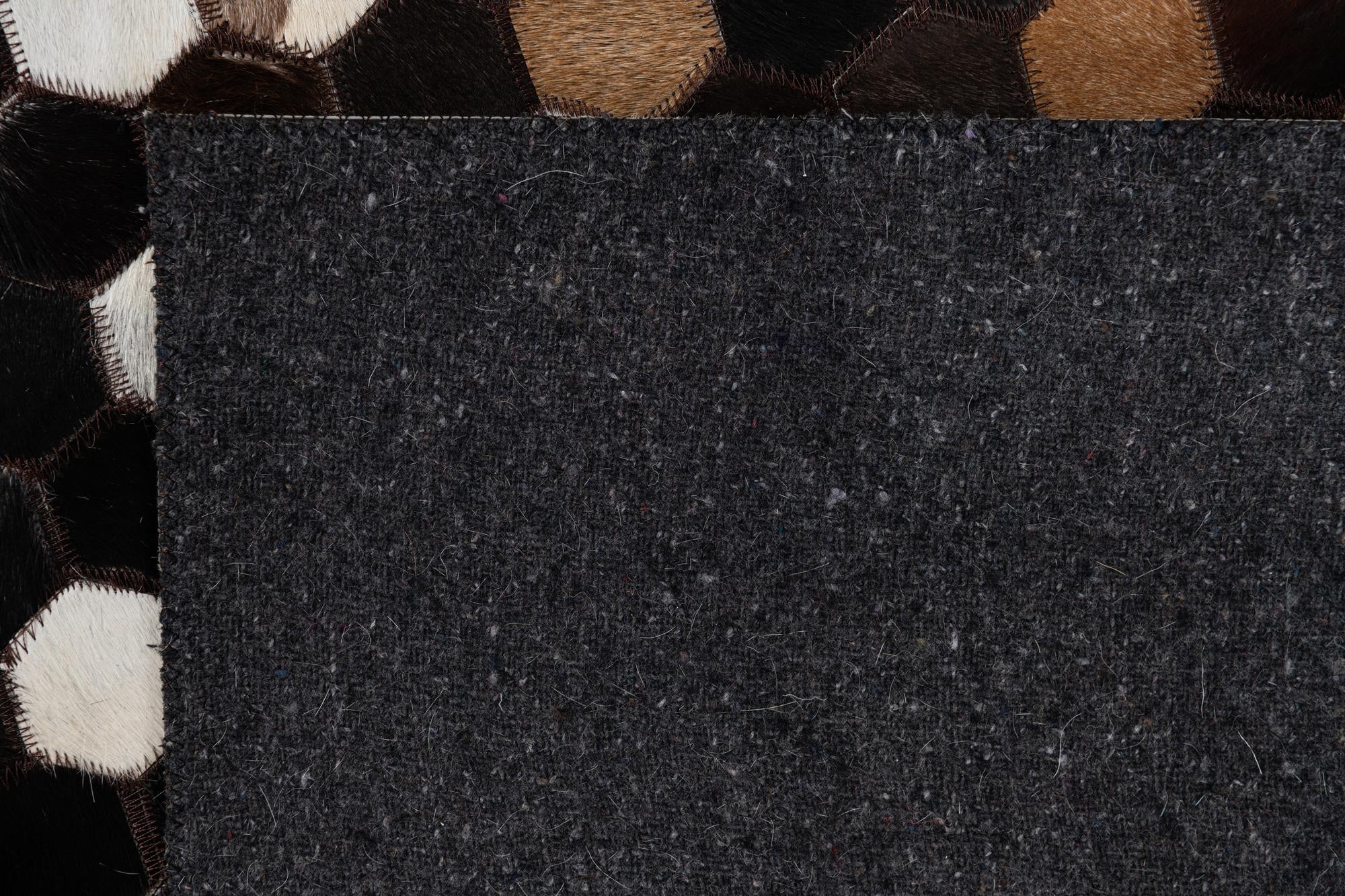 5' 1 x 8' 1 Cowhide Leather Rug