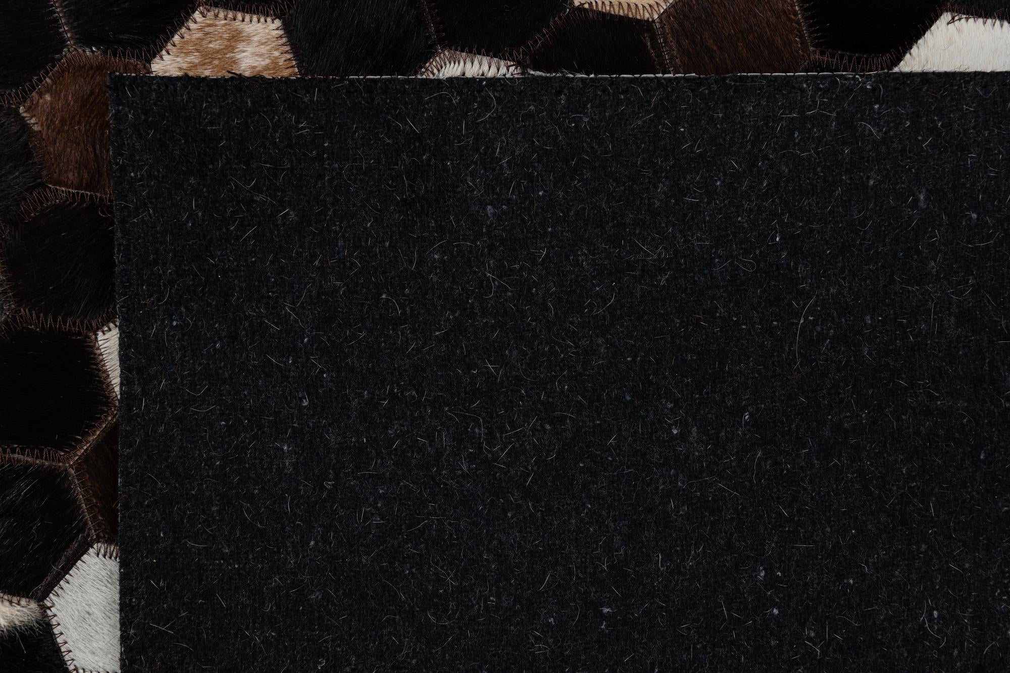 5' 1 x 8' Cowhide Leather Rug
