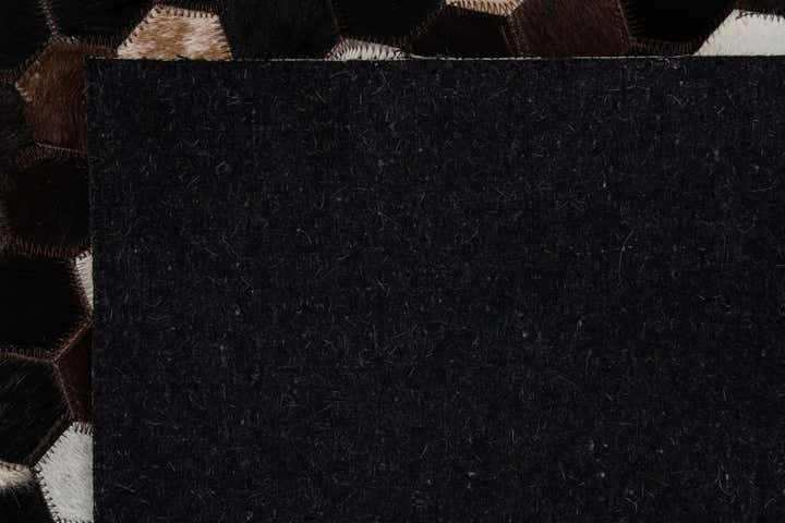 5' 1 x 8' Cowhide Leather Rug