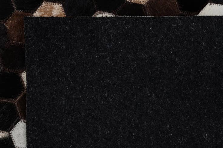 Detail image of 5' 1 x 8' Cowhide Leather Rug