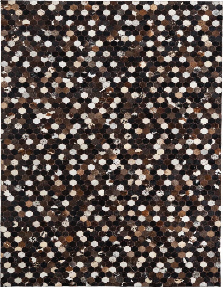 Detail image of 5' 1 x 8' Cowhide Leather Rug