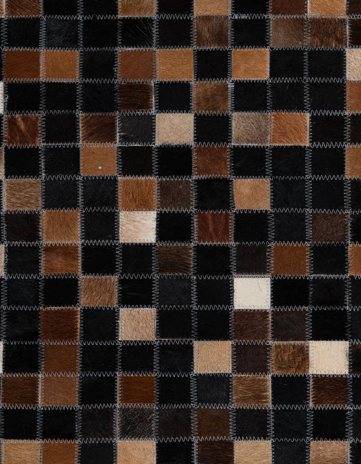 Detail image of 5' 1 x 8' Cowhide Leather Rug