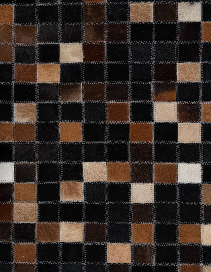 Detail image of 5' 1 x 8' Cowhide Leather Rug