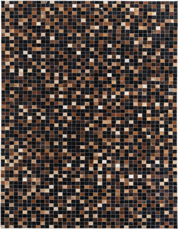 Detail image of 5' 1 x 8' Cowhide Leather Rug