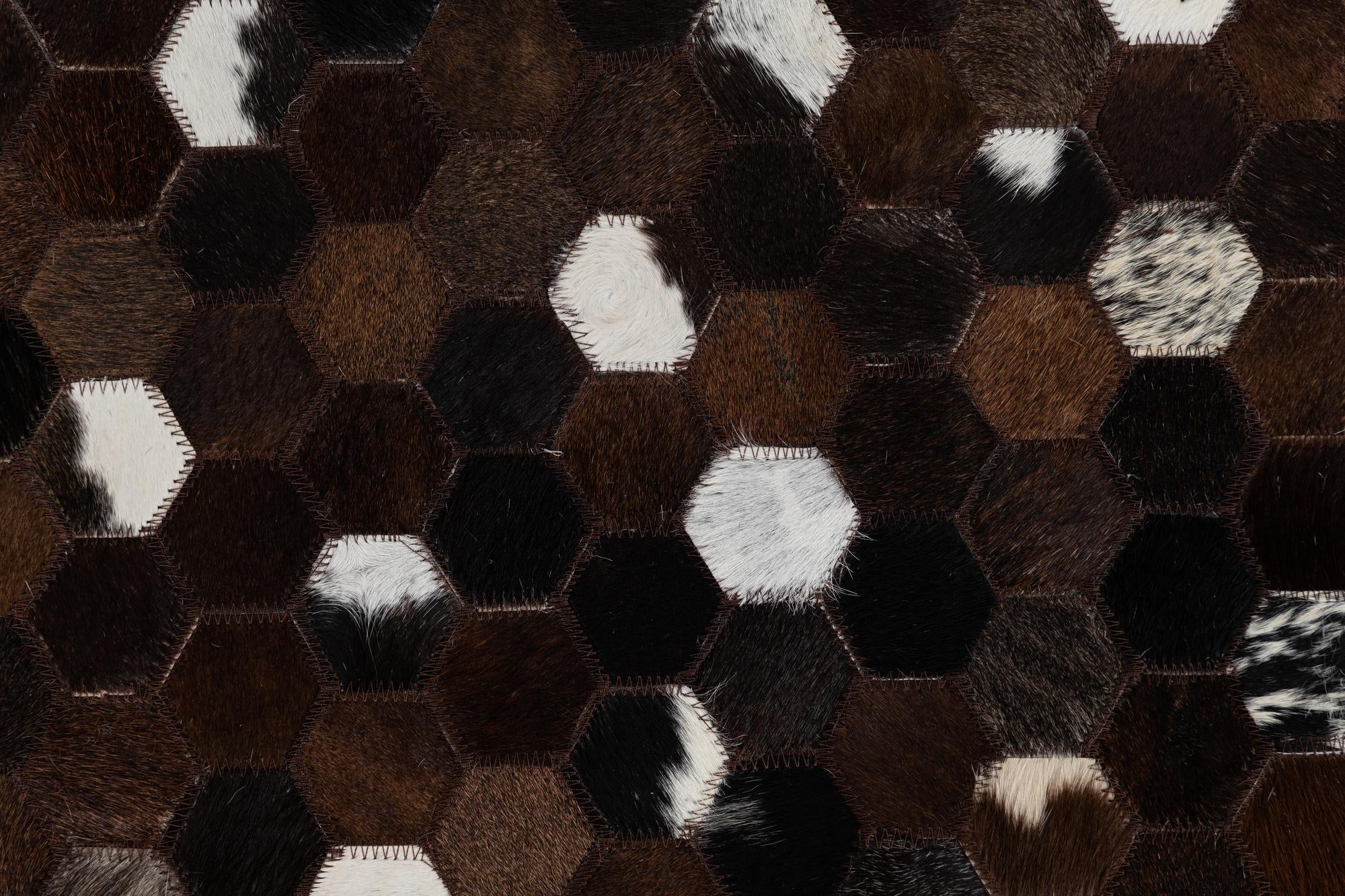 5' x 8' Cowhide Leather Rug